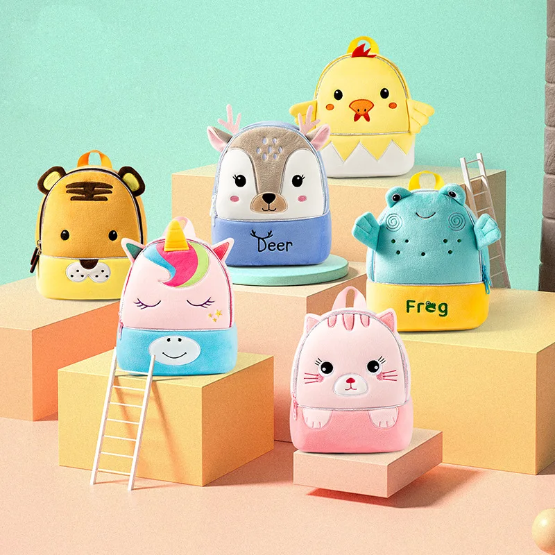 Cute 3D Deer School Bags for Children Cartoon Unicorn School Backpacks Kindergarten Girls Kids Kawaii Schoolbag Mochila Escolar 3