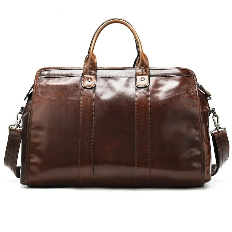 OYIXINGER High Quality Cowhide Men's Travel Designer Bags Luxury Large Capacity Handbag Men Genuine Leather Business Handbags