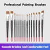 Body Pinting Brushes Face Body Art Paint Professional Paint Brushes Set With Storage Bag Wooden Handle Nylon Oil Painting Brush 2