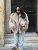 DUOPERI Women Fashion Winter Solid Thick Warm Faux Fur Coat Lapel Collar Long Sleeves Female Chic Lady Casual Outfits 3