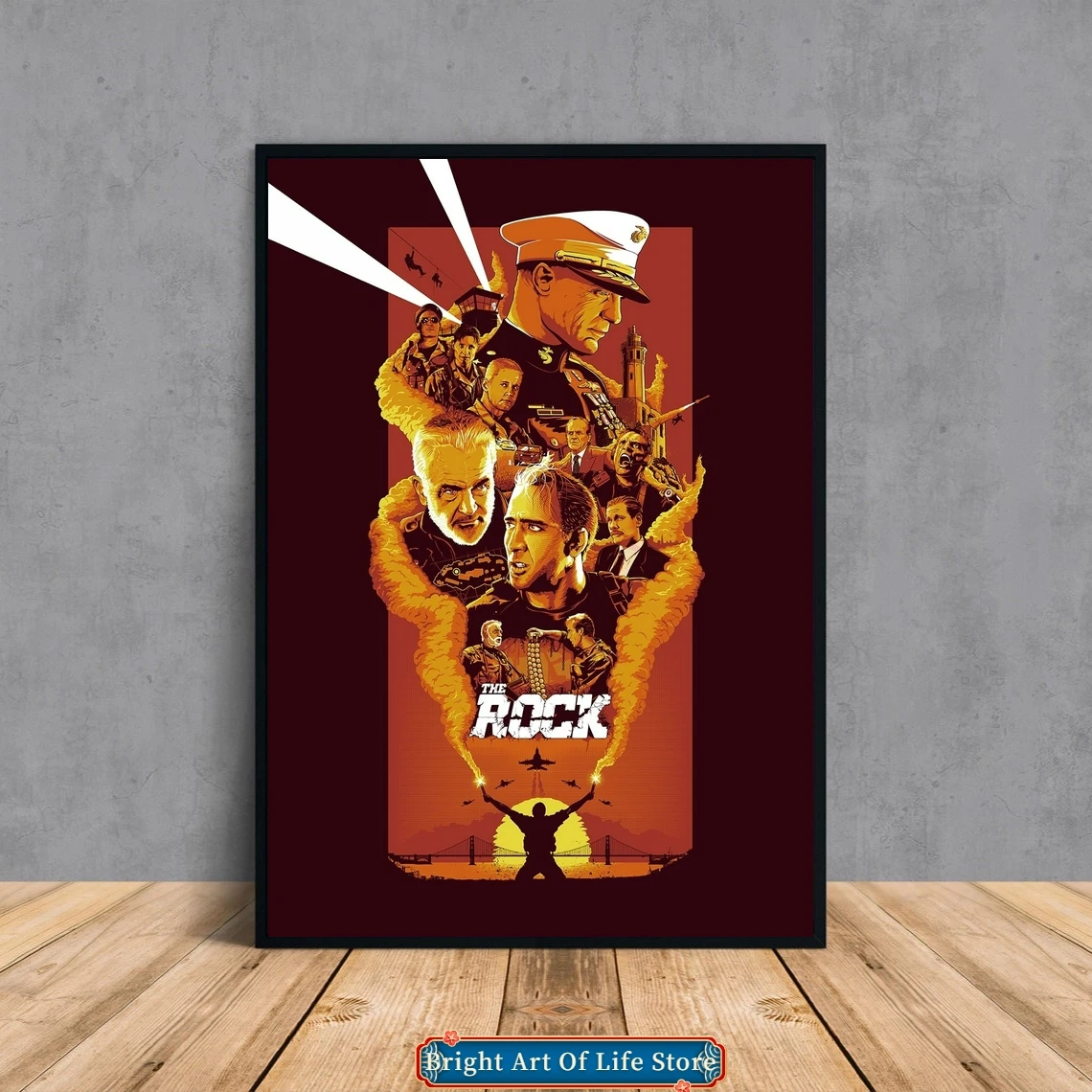 The Rock (1996) Movie Poster Star Photo Cover Photo Print Apartment Home Decor Wall Painting (No Frame) home picture frames wall photo frame wood poster frame diy wooden canvas frame for painting oil wall art cadre photo photoframe