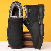 Winter high top men's cotton shoes with thick fleece, warm, waterproof, anti slip, oversized, unisex boots 38-48 boots for men