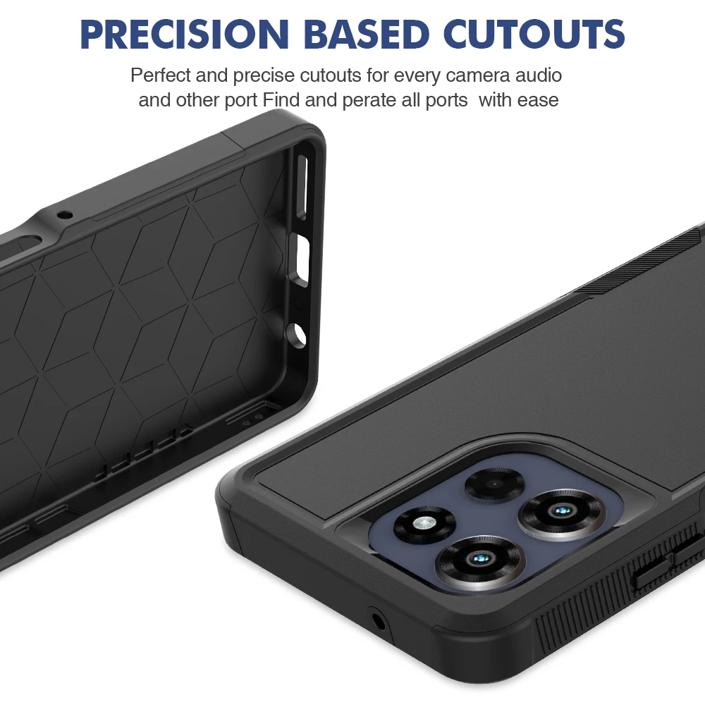 Shockproof Dual-Layer Hard Phone Case with Screen Protector
