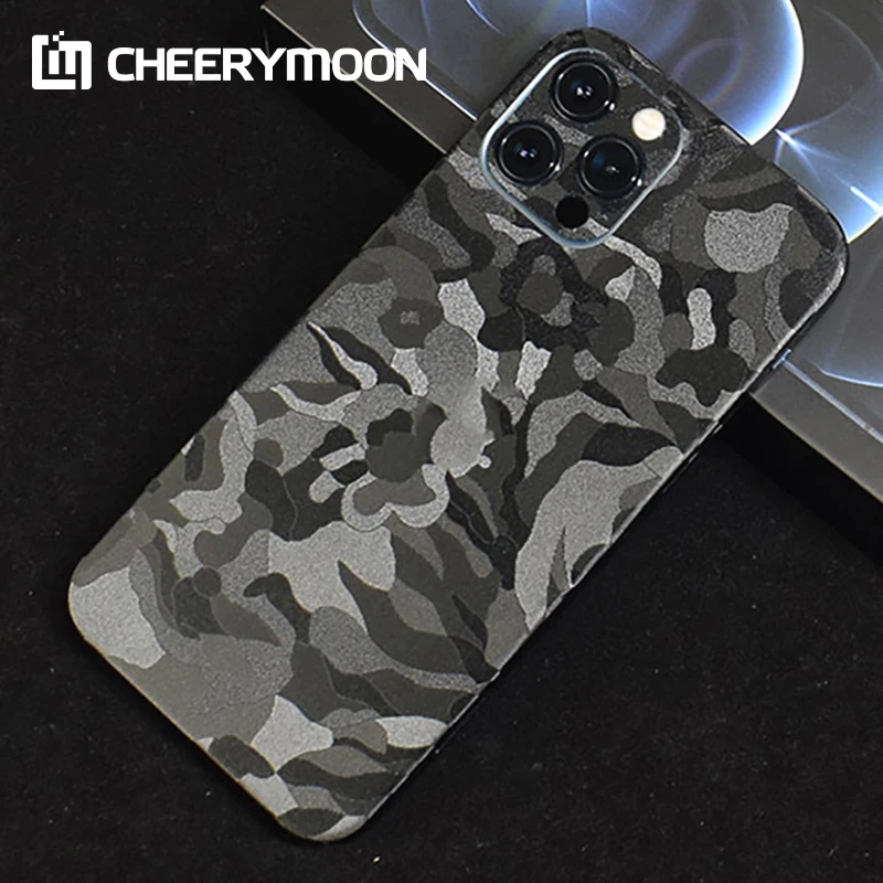 iPhone 13 PRO Skin Wrap 3M Black Camo Film Protective for Sides and Back  (Black Camo)
