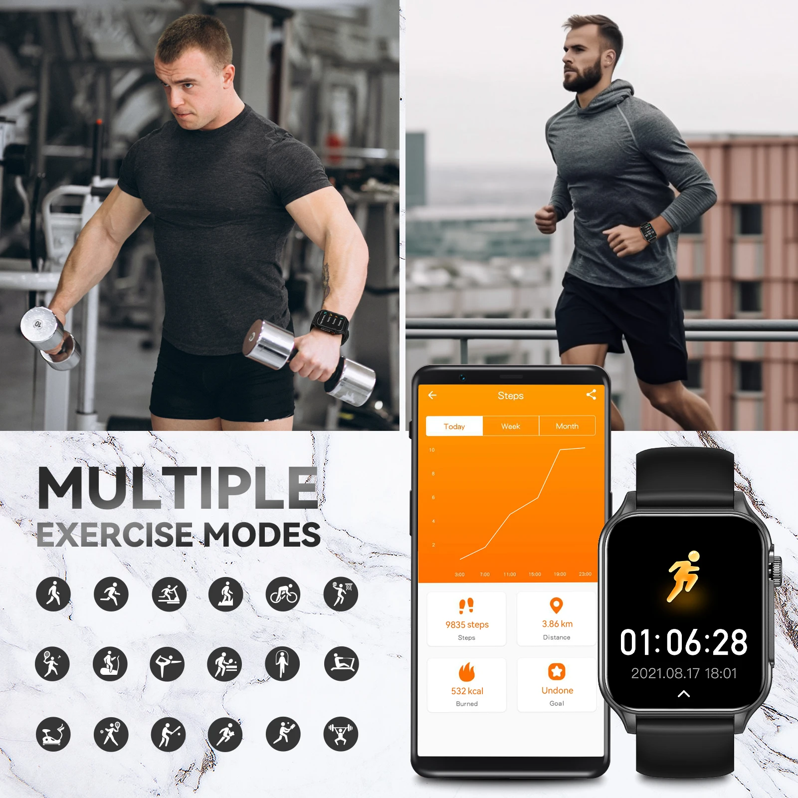 LaNikar New Smart Watch P6 Max 1.96" HD Large Screen Men And Women With LED Flashlight Bluetooth Call Fashion Sports Watches - Image 2