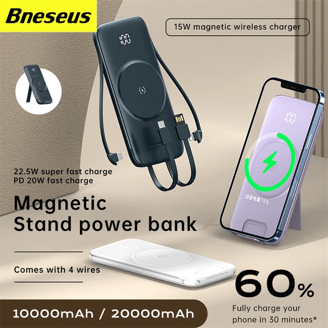 20000mAh Magnetic Wireless Power Bank PD20W MagSafe Powerbank External  Auxiliary Battery Charge For iphone 15 12 13 14 Pro Max - AliExpress