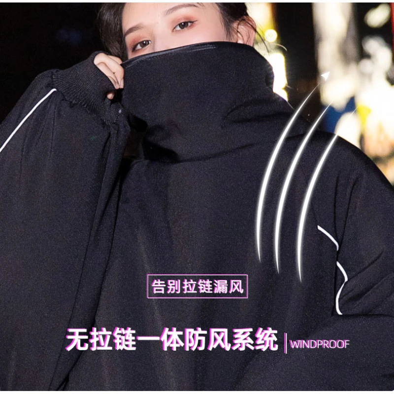 Winter Cycling Windproof Clothing with Reflective Safety and Thick Fleece Warm and Windproof Waterproof Clothing
