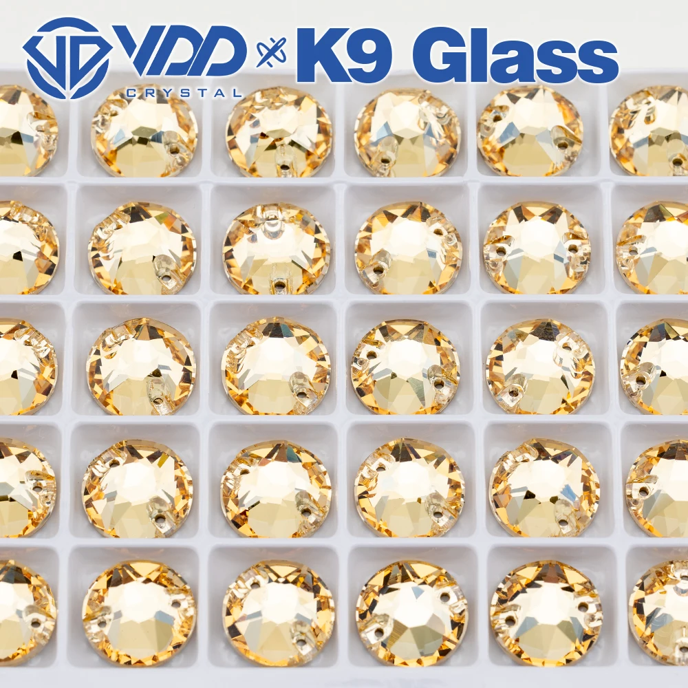 VDD S257 Golden Shadow 8, groß, 8, klein, hochwertiges K9-Glas, zum Aufnähen, Strasssteine, Kristall, flache Rückseite, Nähen für Kleidungsdekorationen – Detail 7
