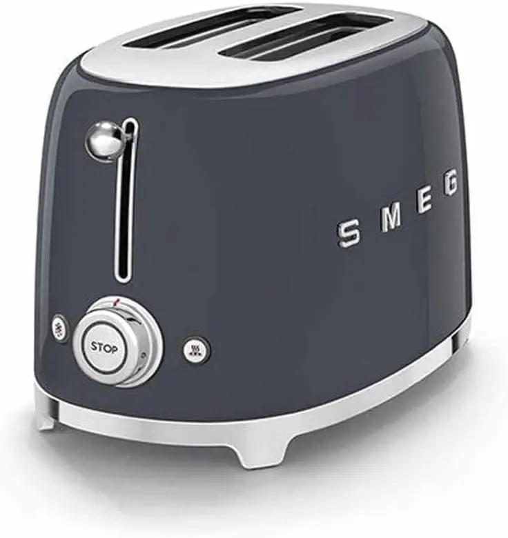 

SMEG 50's Retro Style Aesthetic 2 Slice Toaster in Slate Gray