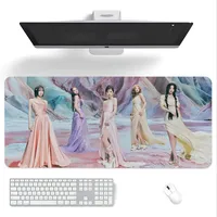 Kpop Girl Cosmic Music Mouse Pad Computer Laptop Gaming Office Wrist Guard Non Slip Keyboard Pad 2
