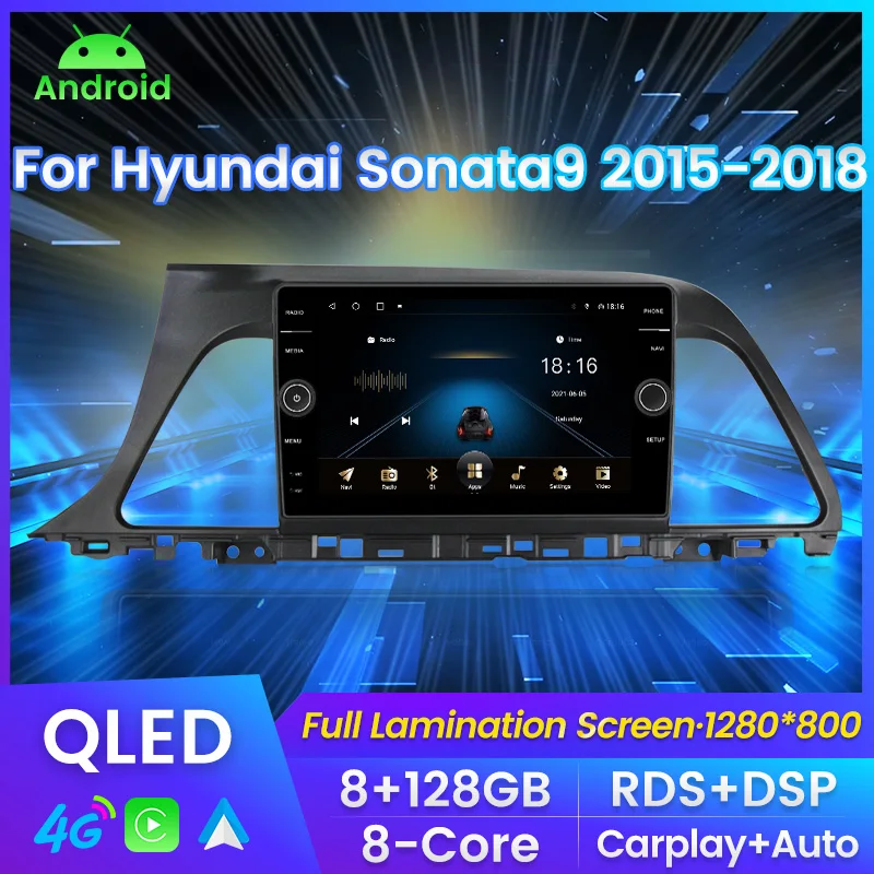 Android 11.0 For Hyundai Sonata 9 2015 2016 2017 2018 Car Radio