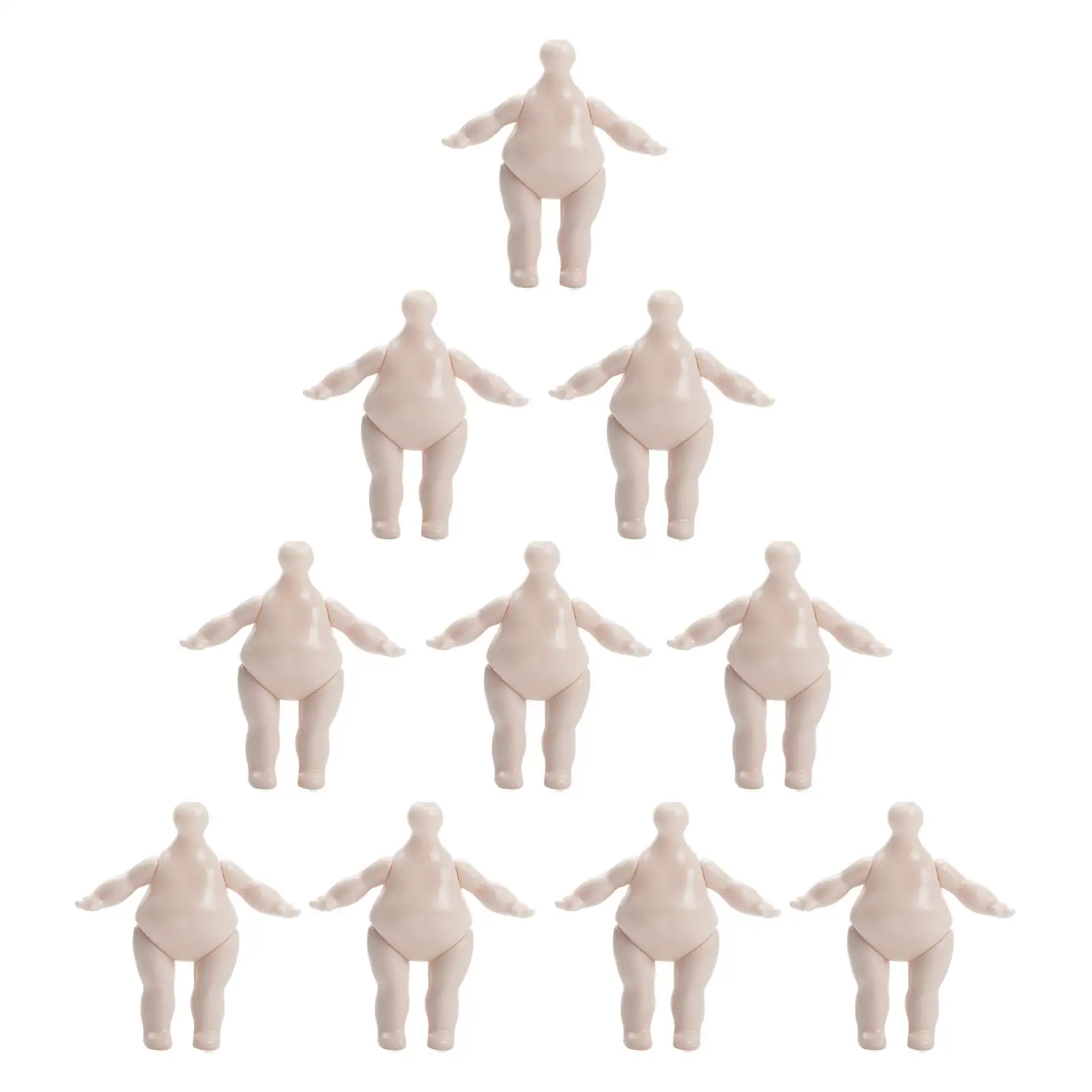 10 조각 인형 누드 바디 높이 5cm 이동식 관절 액세서리 만들기 흰색 색상 예비 손 선물로 머리없이 유연한