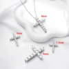 3-5mm D Color Black Moissanite Cross Necklace For Women Men Original S925 Silver Pendant Box Chain Jesus Jewelry GRA Certificate 4