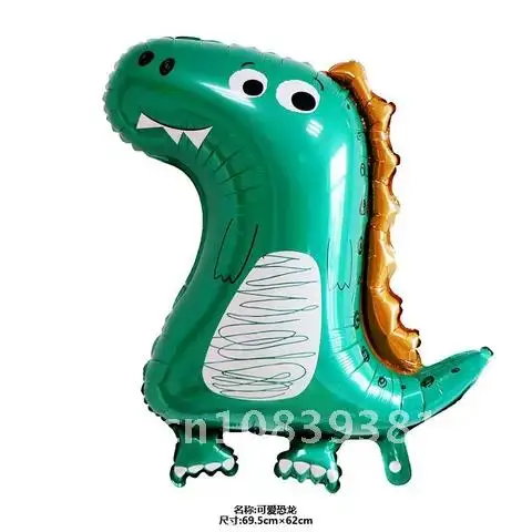 

Kids gift Supplies 1pc large dinosaur foil balloons cute crown dragon birthday party decorations boy toys air globos Baby Shower