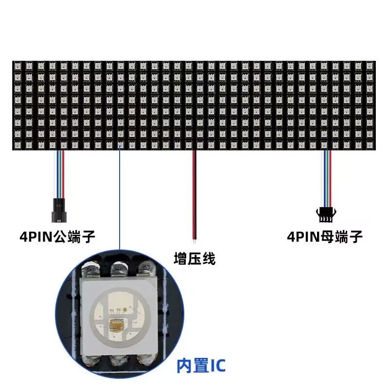 DC12V WS2815 SK6812 P10mm Addressable RGB Flexible Programmable Matrix Pixel Panel 8*8cm/ 16*16cm/ 8*32cm Individually