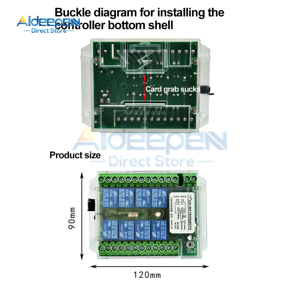 Universal Multi-Voltage Wireless RF Remote Control Switch with 8-10 Keys