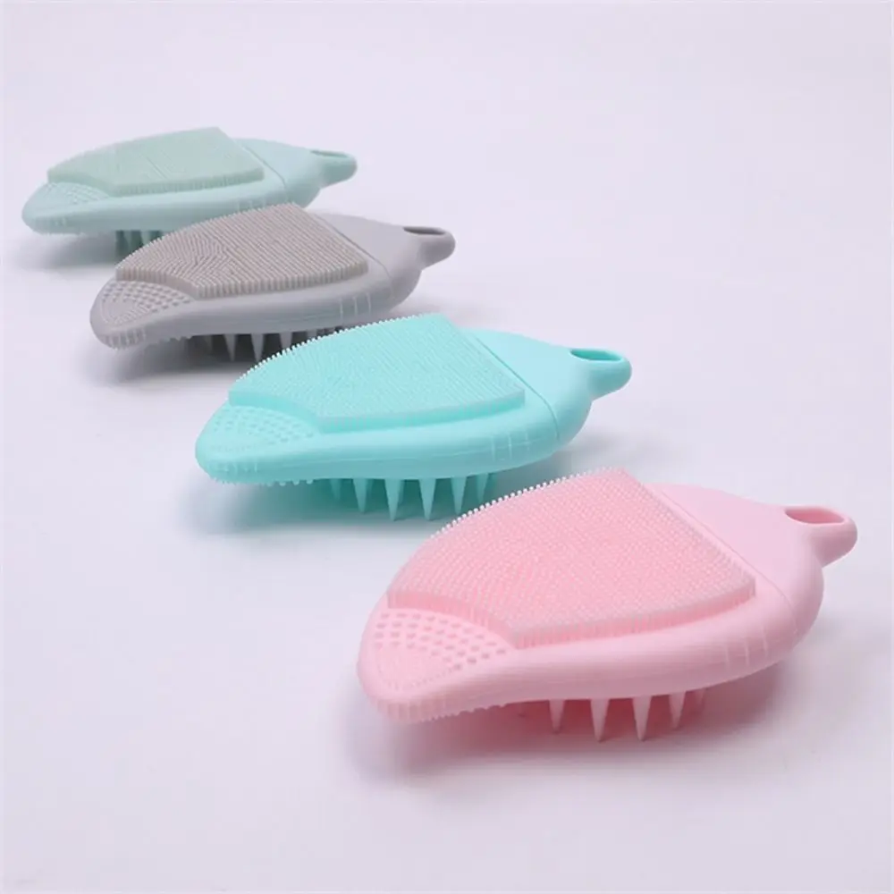 

Soft Silicone Cleansing Brushes Mini Manual Exfoliating Shampoo Brush Portable Remove Blackheads Massage Brushes Women