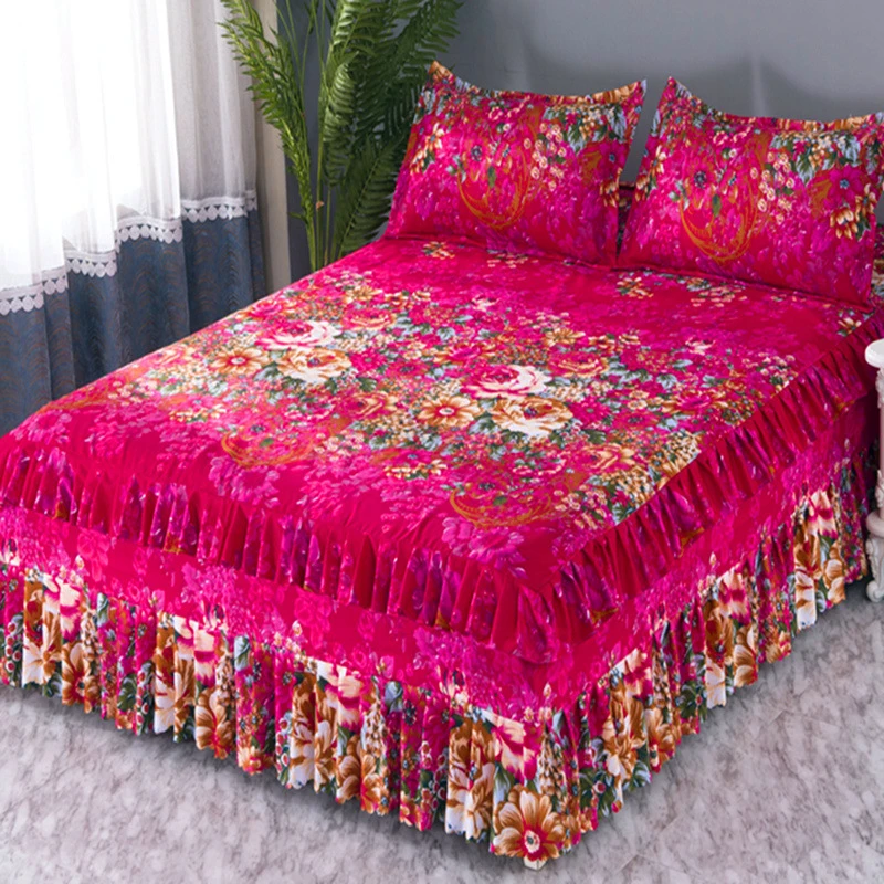 Bedroom Flat Sheets Bed Printed Fashion Modern Comfortable Skin-friendly Simple Mattress Household Bed Cover No Pillowcases 4
