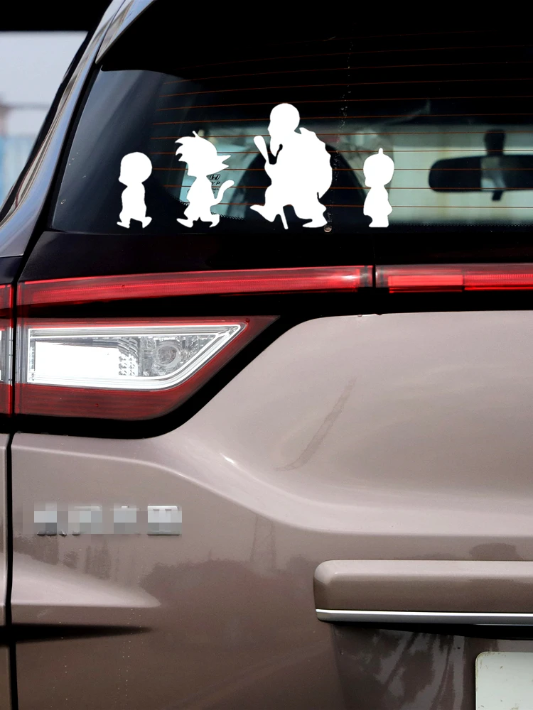 2PCS Car Sticker Son Goku Master Roshi Anime Reflective Decoration For Windshield Trunk Bumper Motorcycle Laptop Ipad Tablet D30