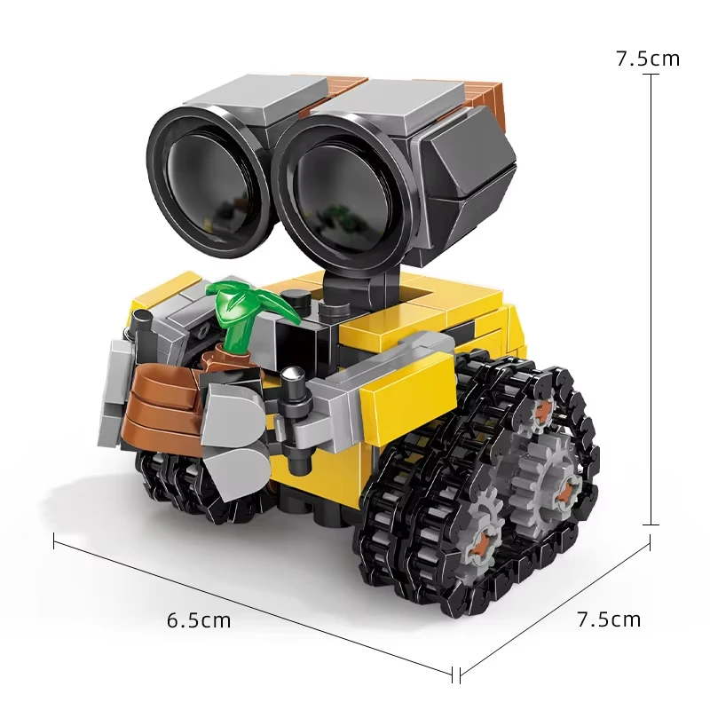 Robot Spaziale Mini MOC, Giocattolo da Costruzione, Modello Robot Tracciante, Personaggio Classico da Film di Fantascienza, Regalo per Bambini - immagine 6