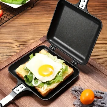1pc Sandwich Maker Non-stick Grilled Sandwich Double Sided Frying Pan, Bread Toast Breakfast Pan Omelette Pan Outdoor