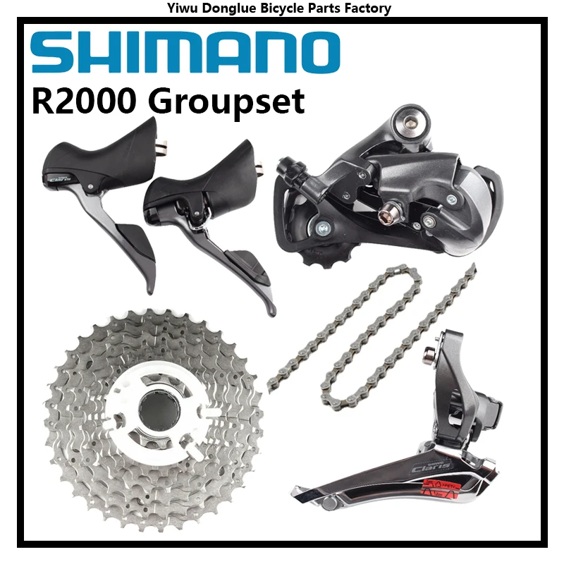 Shimano Claris ST-R2000 非油圧 2x 11 W535A NEW Shimano Claris ST-R2000 2X8 Speed Road Shifter Set Drop