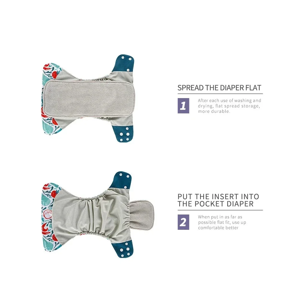3 Layers Gray Microfiber 4/8/10pcs Cloth Diaper Nappy Insert Super Absorbent 35x13.5cm Fit Baby Cloth Pocket Diaper