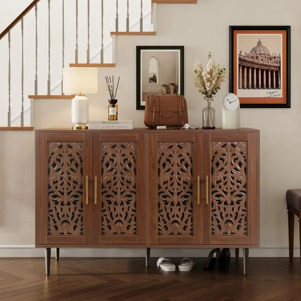 Vintage Carved Accent Cabinet 1