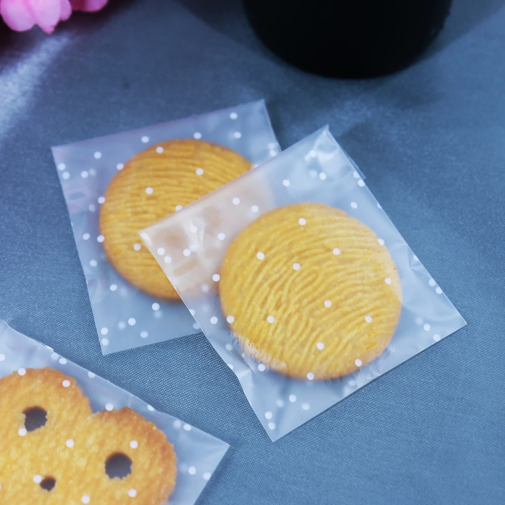 100Pcs/Pack Transparent self-adhesive Plastic Bags for Cookie Candy biscuit bag Wedding Party Supplies Gift Baking Package Bag