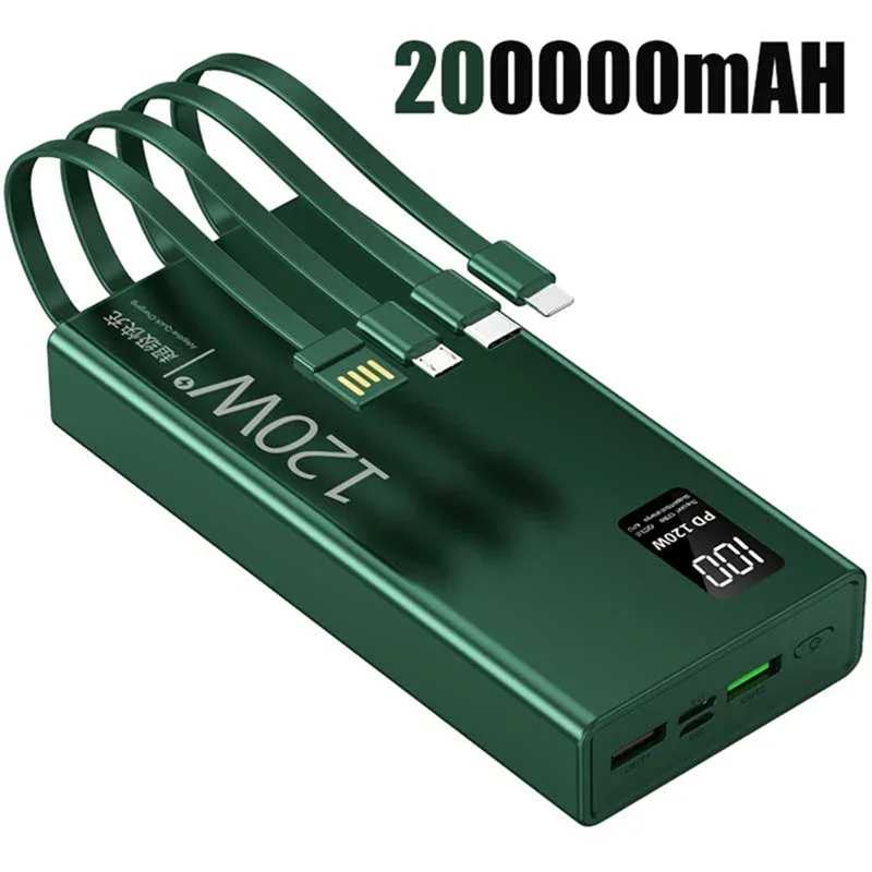 ตัวเลือกสินค้า พาวเวอร์แบงค์ 4-ใน-1 ความจุ 500000mAh ชาร์จเร็ว 120W พกพาสะดวก