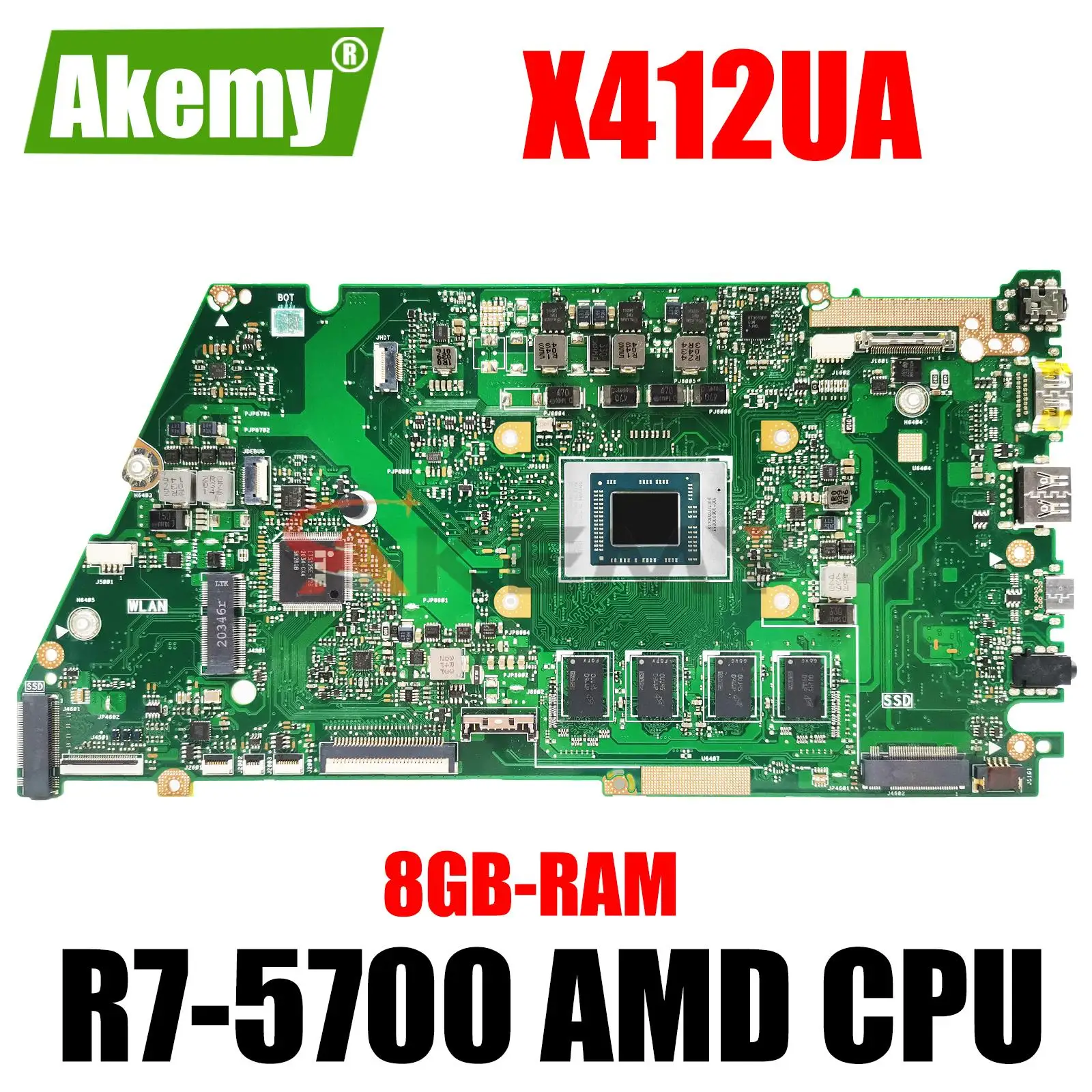 

For ASUS X421UA Mainboard X421U Laptop Motherboard R7-5700 AMD CPU 8G RAM