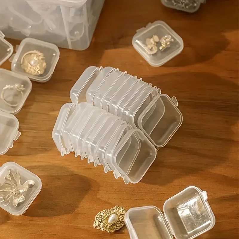 30pcs Clear Plastic Storage Set, Storage for Hair Accessories, Jewelry, DIY Beads, Craft Supplies Easy To Organize and Transport