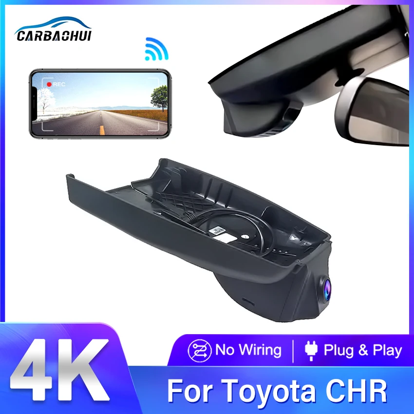 

4K 2160P Plug and play Easy Installation Car DVR Video Recorder Dash Cam Camera For Toyota C-HR CHR Yize EV 2017 2018 2019 2020