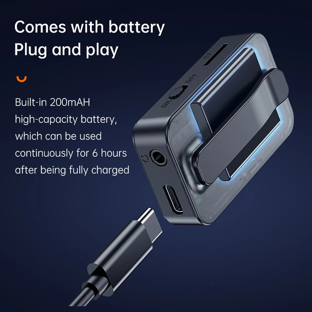 Bluetooth-compatible Music Player Audio Adapter With Lcd Screen 5v Black Audio Receiver C33 5.0 Mp3 Player Music Media