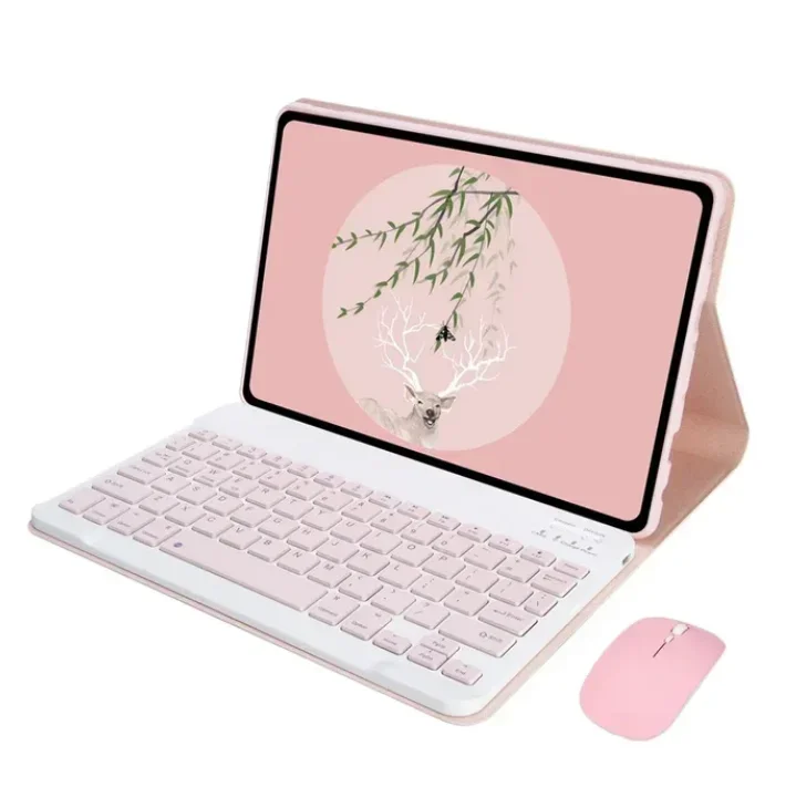 Enhanced Bluetooth Keyboard Tablet Case with Detachable Keyboard and Protective Cover