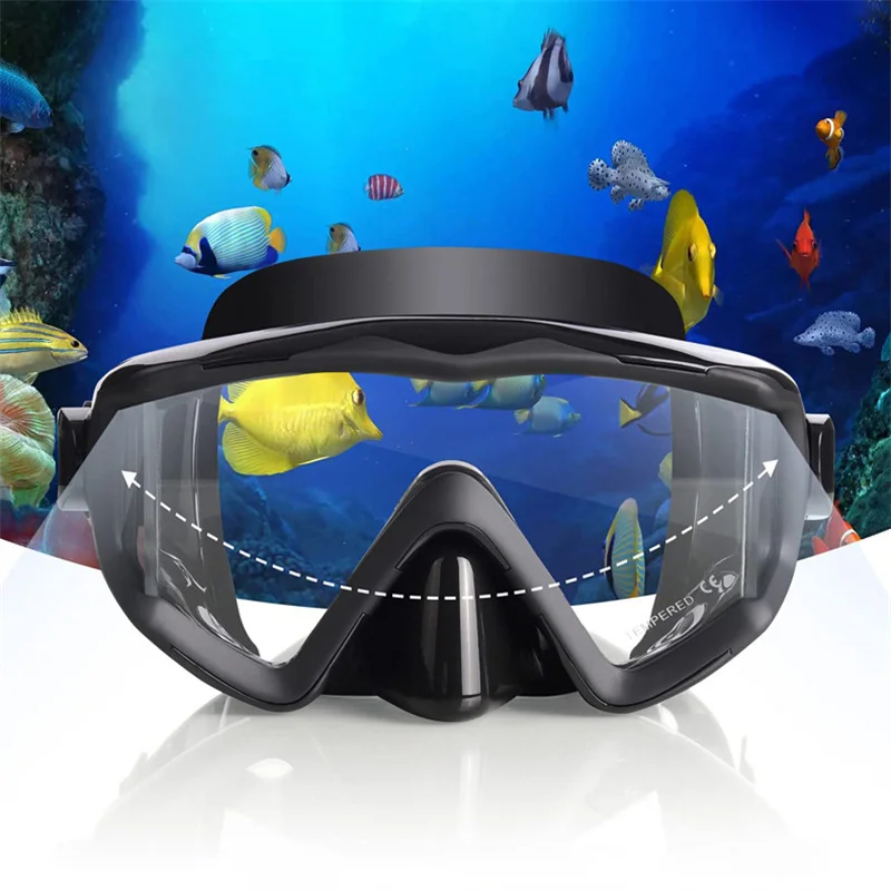 Snorkel Diving Goggles No Fogging Scuba Diving Goggles Adult Youth Panoramic Swim With Nose Cover For Snorkeling