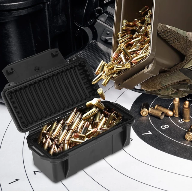 Tactical Ammo Box Bullet Shell Holder Box Plastic EDC Ammo Can Lightweight  High Strength Ammo Storage Case Accessory Crate - AliExpress