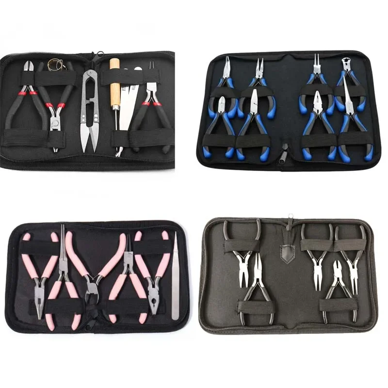 Multifunction Jewelry Making Tools Kit with Pliers Jump Ring Opener Awl Thread Scissors Storage Case for Jewelry Crafting Repair