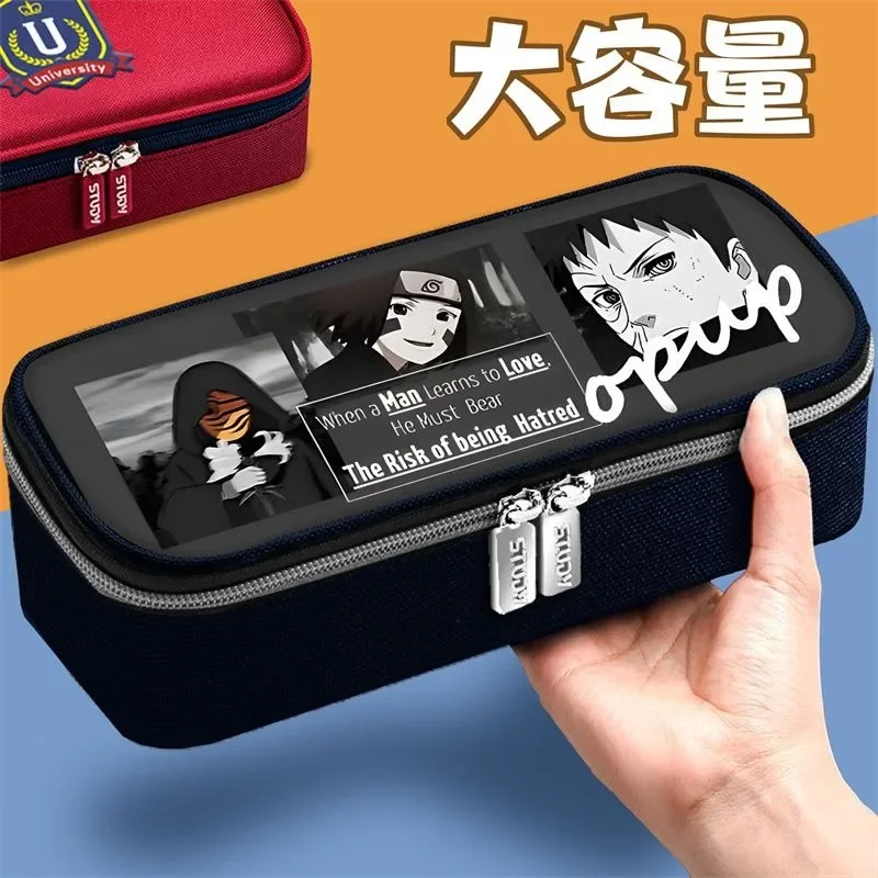 NARUTO うちはサスケ　ケース ナルトアニメ漫画サスケうちはイタチ鉛筆バッグクリエイティブ