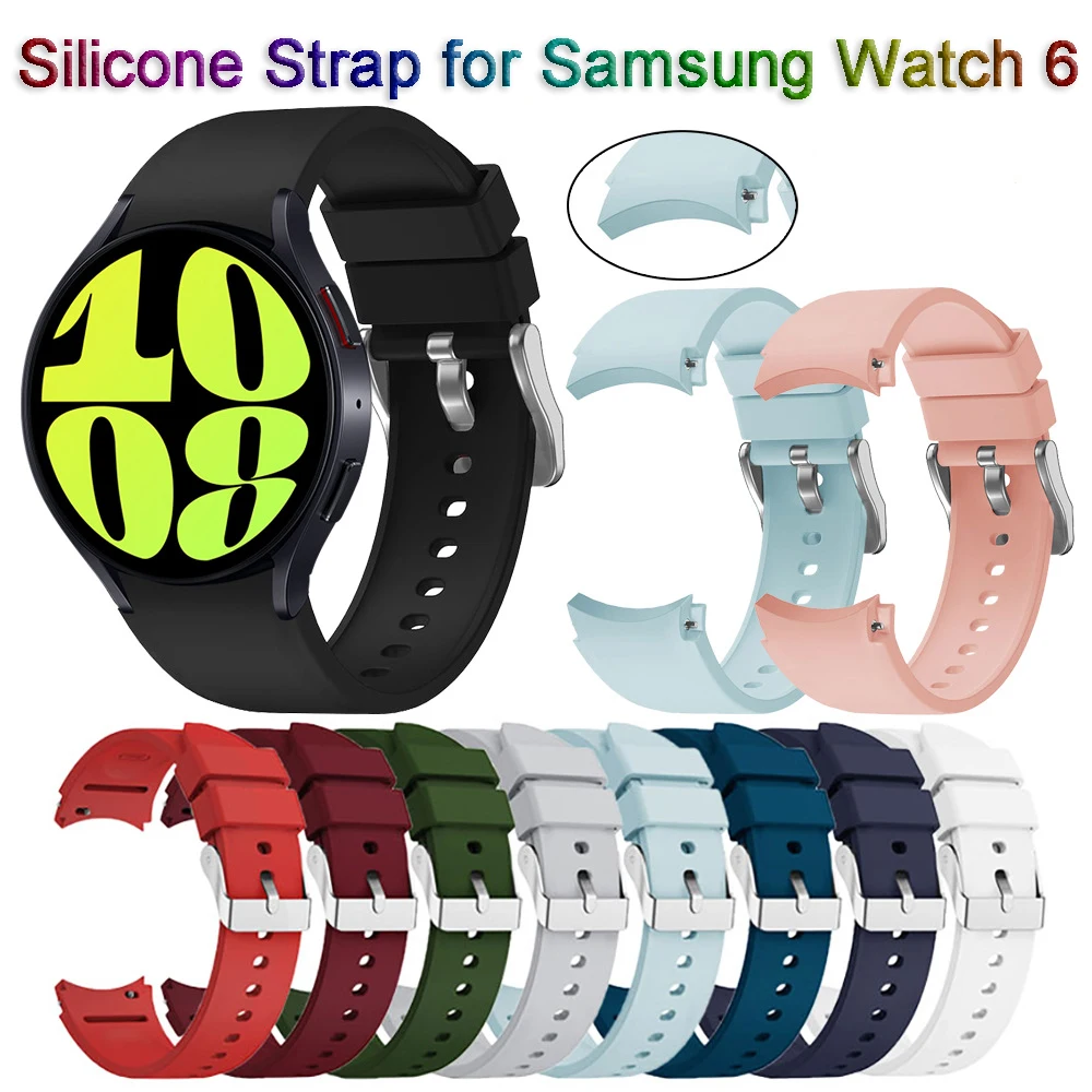 

No Gaps Silicone Strap For Samsung Galaxy Watch 6 5 Pro 40 44mm 45mm Band Watch6 4 Classic 47mm 43mm Soft Belt Rubber Wristband