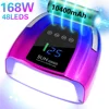 Cordless UV Nail Lamp 48LEDs 168W Professional LED Nail Lamp with Touch Display UV Light for Gel Nails Built-in 3-Timer Modes 1
