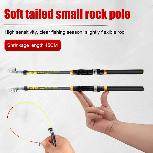 1.5-3M Telescopic Mini Fishing Rod Carbon Fiber Lure Fishing Rod Tackle  Ultra-light Super Hard Hand Fishing Rod