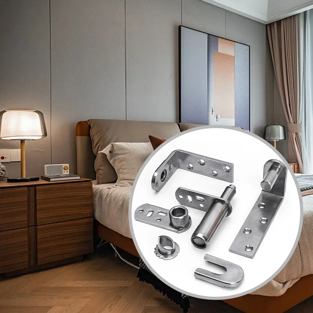 Stainless Steel Pivot Door Hinge Heavy Duty 360 Degree Rotating Shaft For Room Automatic Rebound Wooden Door Hinge Hardware 4