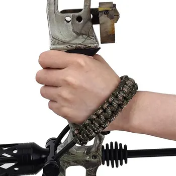 Cinghia da Polso Regolabile per Arco da Tiro con l'Arco, Cinghia Intrecciata da Caccia per Arco Compound, Accessorio per Tiro al Bersaglio