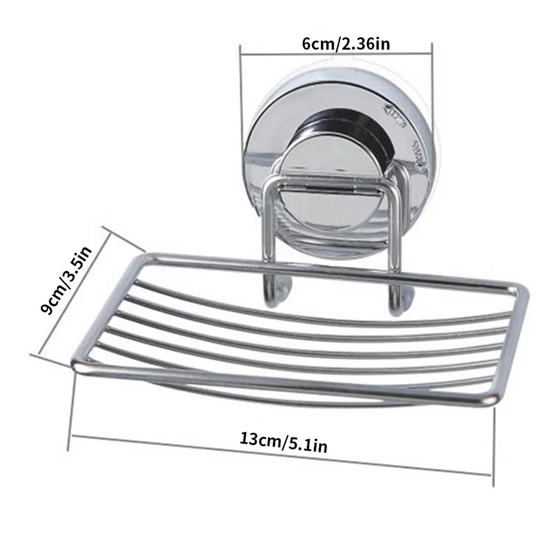 Bathroom Vacuum Suction Cup Soap Holder Cup Box Dish Soap Storage Saver Shower Tray Bathroom Accessories