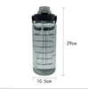 2L Portable Water Bottle Large Capacity Plastic Straw Water Cup Drink Bottle With Time Marker For Outdoor Sports Fitness 6