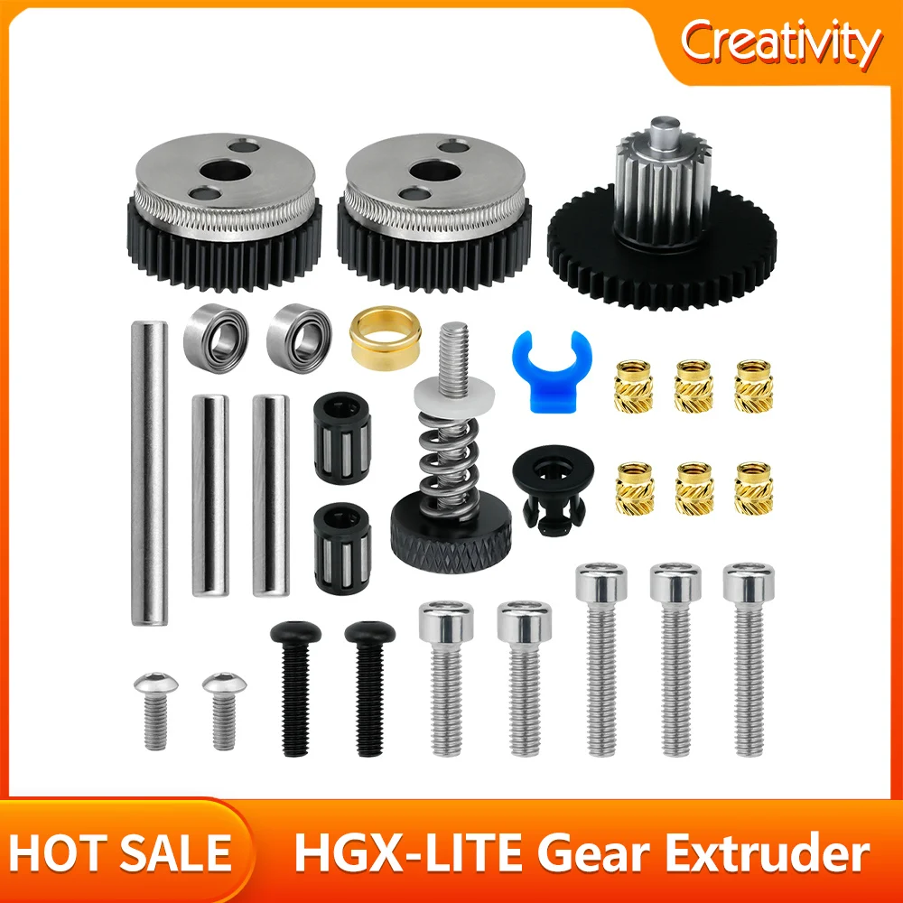 Toda a Extrusora de Metal Hgx-lite-extrusora de Aço Endurecido da Extrusora da Engrenagem da Redução Compatível com a Impressora Ender3 Ender5 Cr10 3d