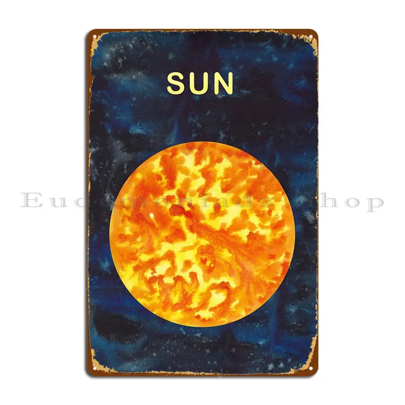 

Sun Watercolor Metal Plaque Poster Poster Wall Cave Wall Mural Customized Club Tin Sign Poster