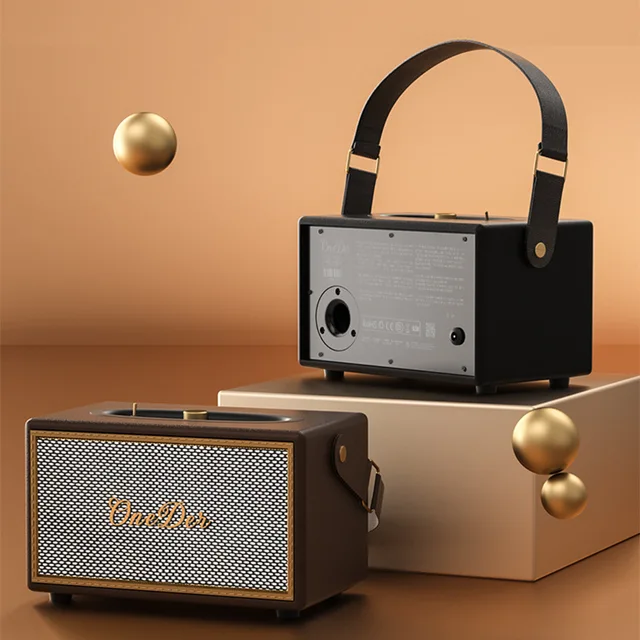 OneDer D6 Vintage Bluetooth Speaker: Upgrade your music experience with light luxury and exceptional sound quality.