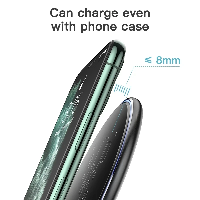 15W Mirror Wireless Charger for IPhone 13 12 Pro Max Fast Wireless Charging for Samsung Xiaomi Pad HuaWei